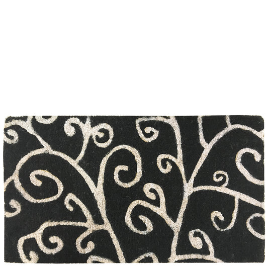 Felpudo negro arbol blanco