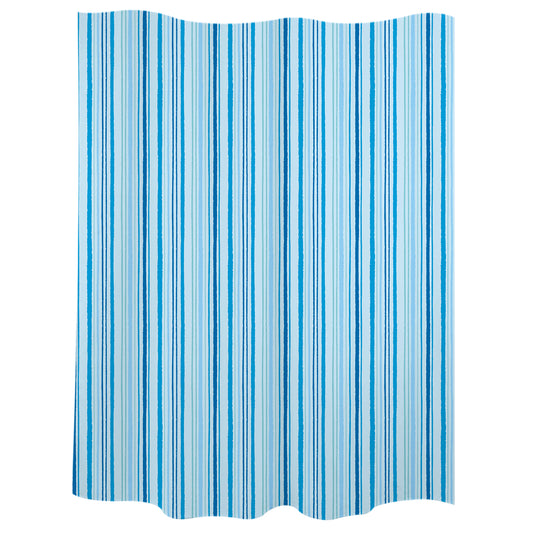Bath curtain "traces" blue polyester