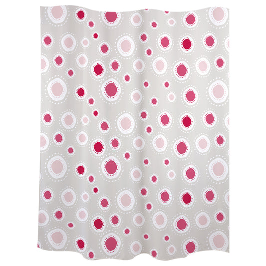 Bathroom curtain "suns" pink polyester