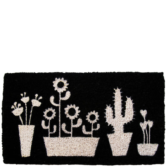 Felpudo negro cactus