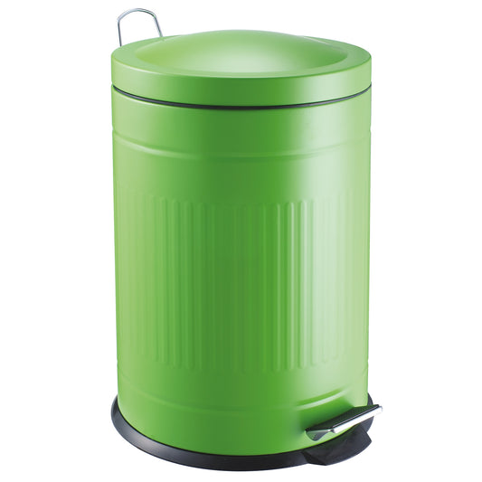 Cubo metal "step" verde 20L. (cubeta extraible)