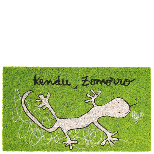 Felpudo verde "kendu, zomorro"