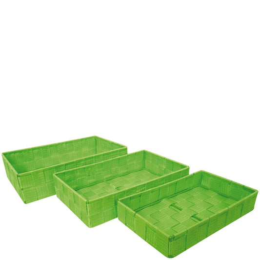 Set 3 green baskets S