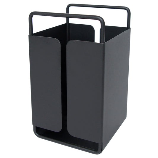 Cutlery holder "New York" black metal