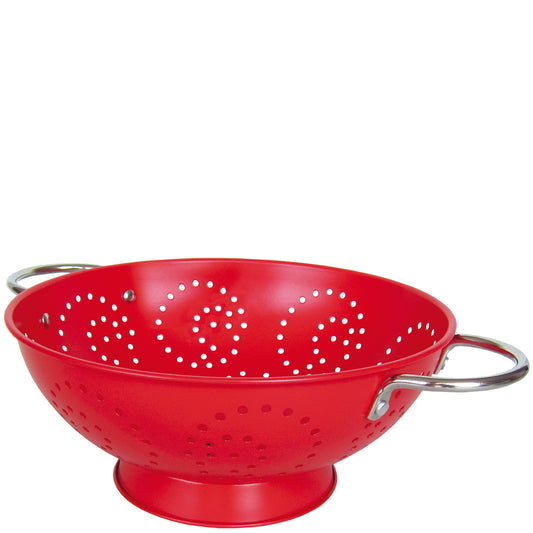 Colander satin red metal