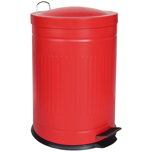 Cubo metal "step" rojo 20L. (cubeta extraible)