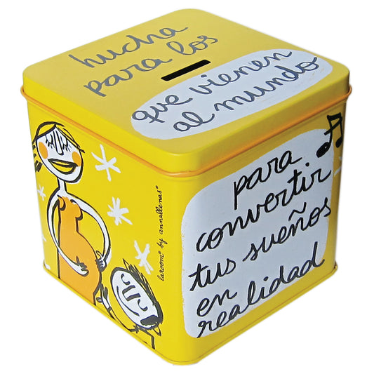 Boîte à monnaie en métal "pour ceux qui viennent"