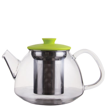 Teiera in vetro con colino inox 900ml Verde
