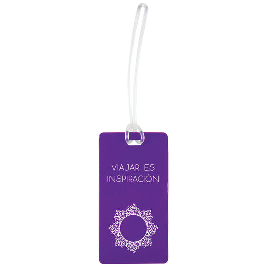 Luggage tag "viajar es inspiración"