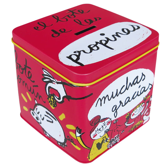Boite à monnaie en métal "le pot à pourboire"