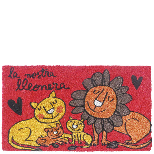 Felpudo rojo "la nostra lleonera"