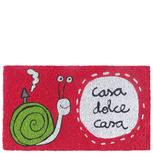 Felpudo rojo "casa dolce casa"
