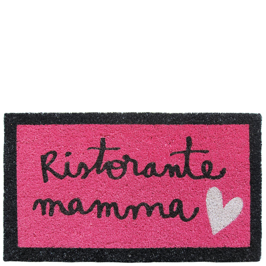 Felpudo fucsia "ristorante mamma"