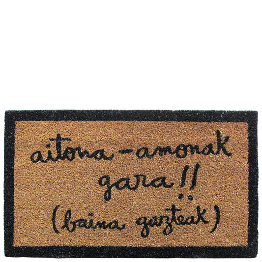 Felpudo marrón "aitona-amonak gara (baina gazteak)"