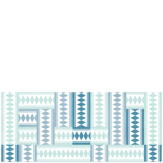 Vinyl kitchen mat "turquoise tiles" wide
