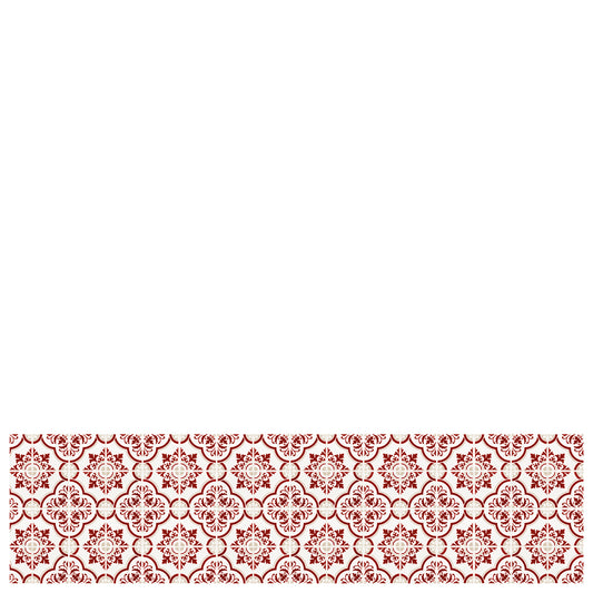 Vinyl hall runner mat "Estoril" red