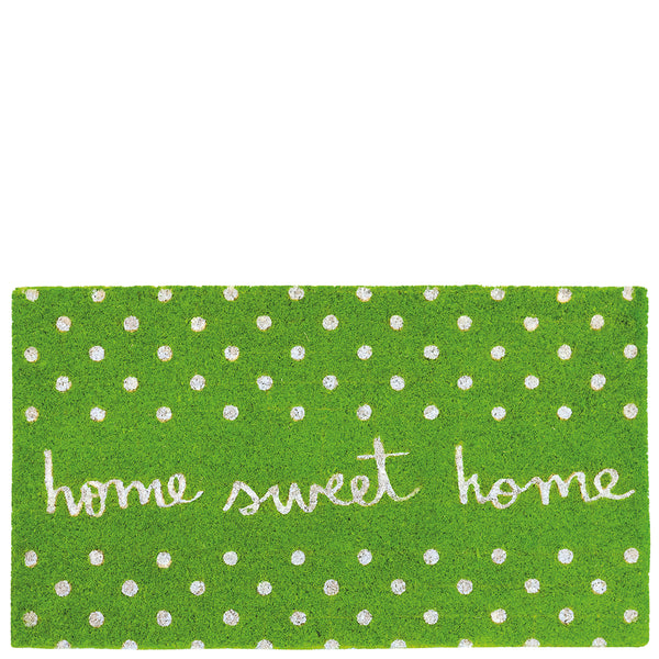 Felpudo "home sweet home" verde