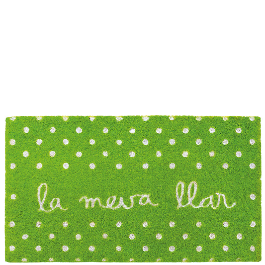 Felpudo "la meva llar" verde
