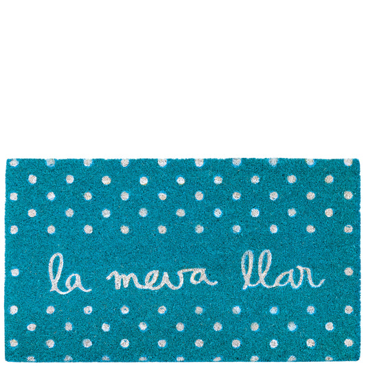 Felpudo "la meva llar" azul