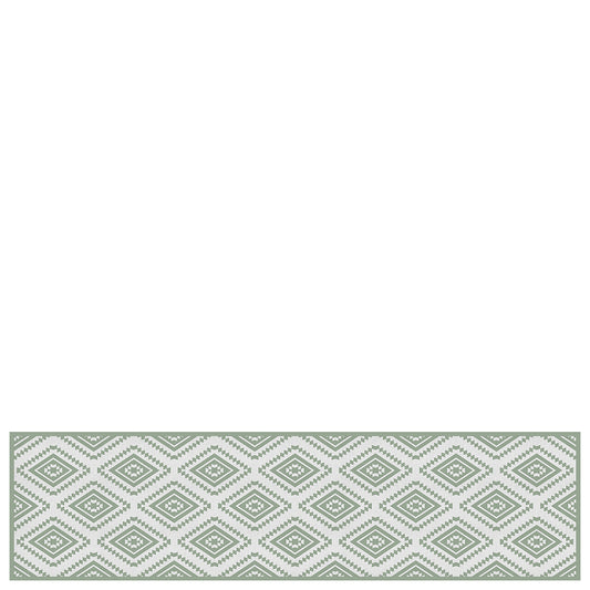 Vinyl hall runner mat "Marrakech" green