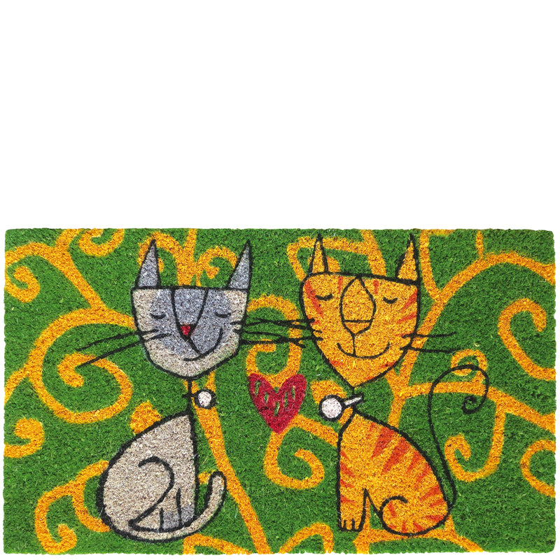 Doormat cats green