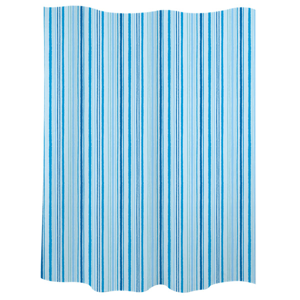 Bath curtain "traces" blue polyester