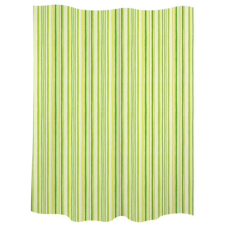 Cortina baño "trazos" verde polyester