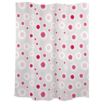 Cortina baño "soles" rosa polyester