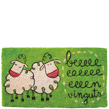 Doormat "beeeenvinguts" green