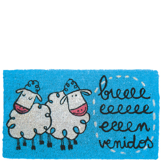 Doormat "bieeeenvenidos" blue