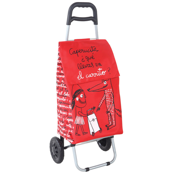 Shopping trolley "little red riding hood" red 37 liters