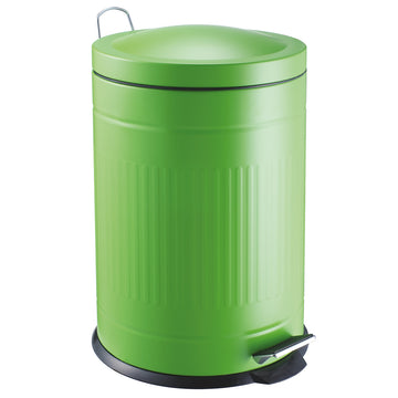 Metal "step"bin 20L green (removable liner)