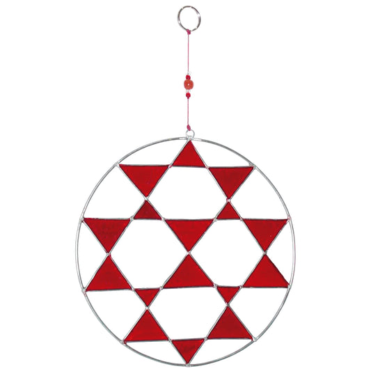 Mandala Pendant 28cm red