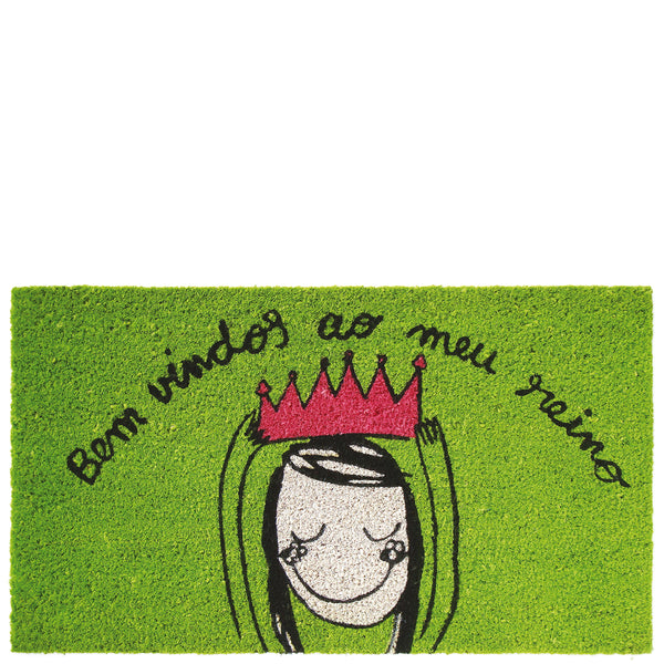 Doormat "bem vindos ao meu reino" green