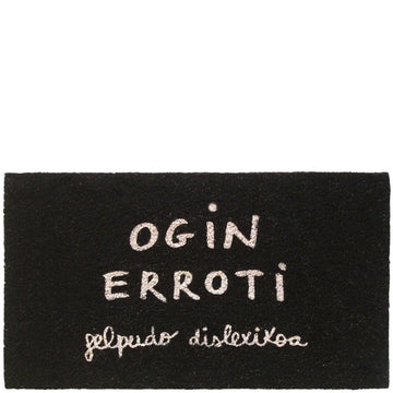 Doormat "ogin erroti (felpudo dislexikoa)" black