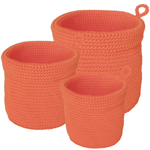 Set 3 orange baskets L1