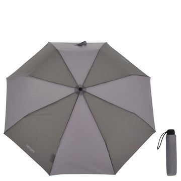 Parapluie "mini" gris clair avec manche en acier