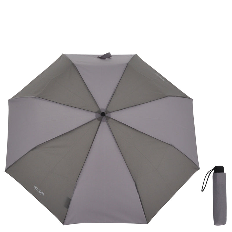 Parapluie "mini" gris clair avec manche en acier