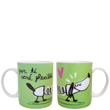 Mug "pour toi je serai flexible" vert