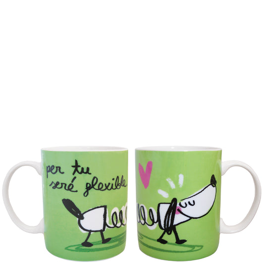 Taza "per tu seré flexible" verde