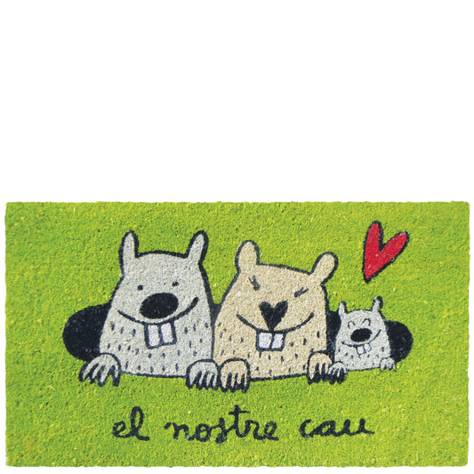 Doormat "el nostre cau" family green