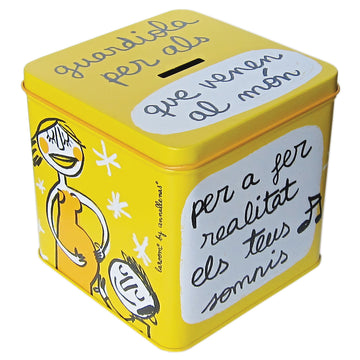 Metal coin box "per als que venen"