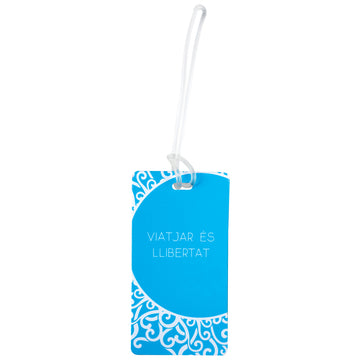 Luggage tag "viatjar és llibertat"