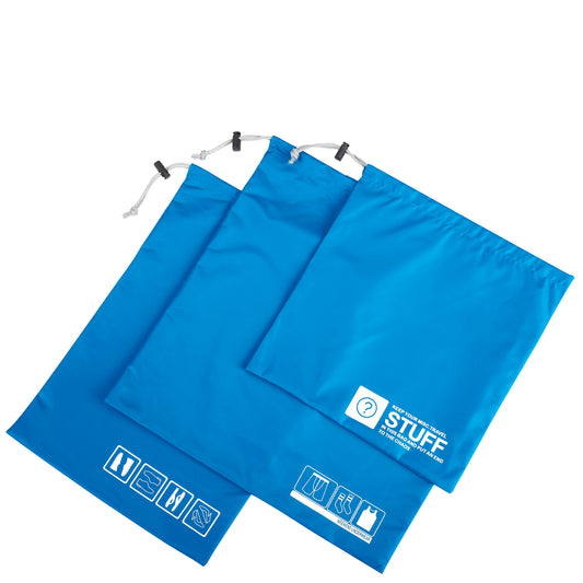 Set de 3 bolsas de viaje para organización ropa