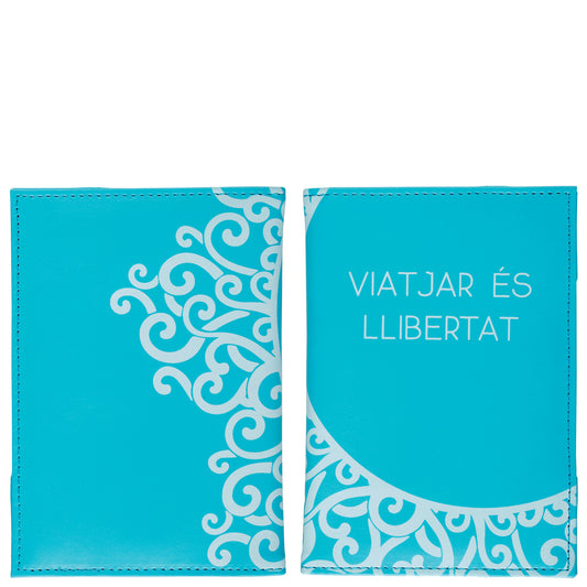 Funda para pasaporte "viatjar és llibertat"