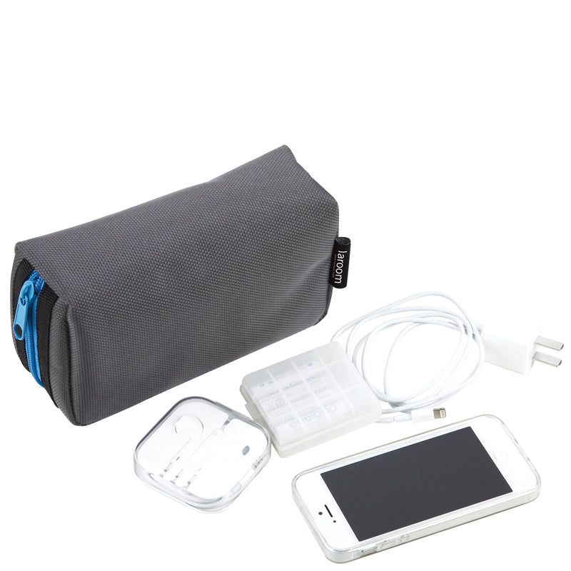 Travel storage pouch with padded compartment for electronics and accessories