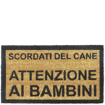 Doormat "scordati del cane, attenzione ai bambini"