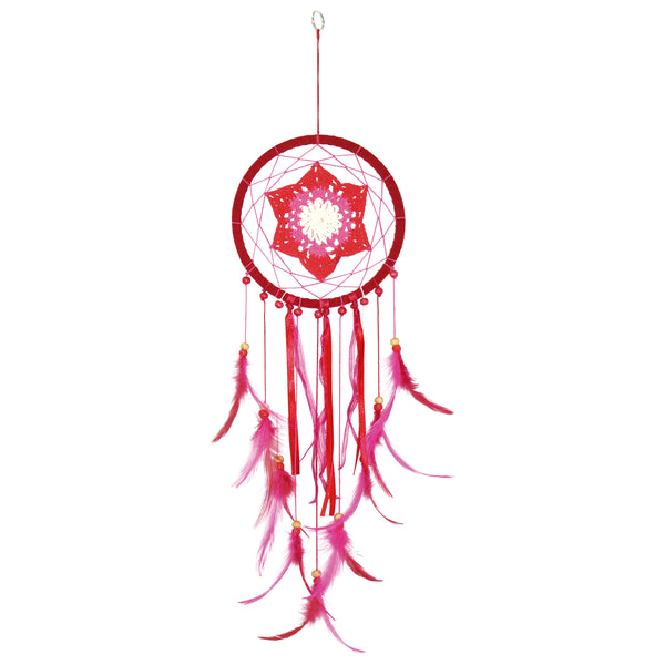 Dreamcatcher red & pink 60cm
