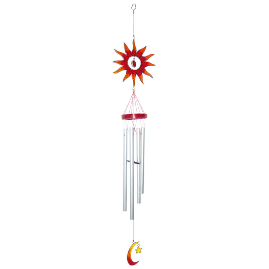 Metal wind chime sun & moon 82cm