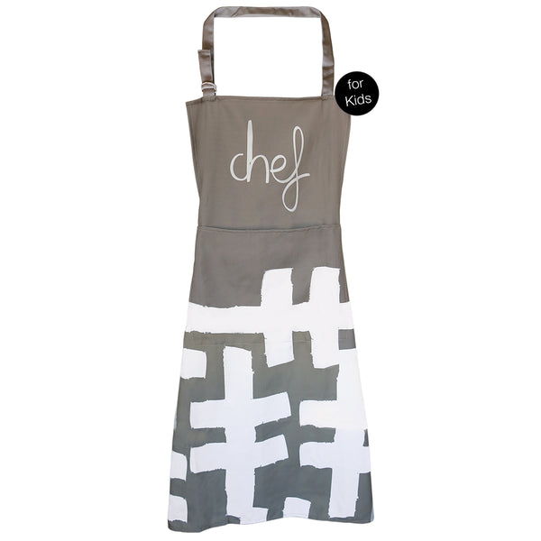 Kids apron "chef" with pocket & adjustable height (3 to 9 years)